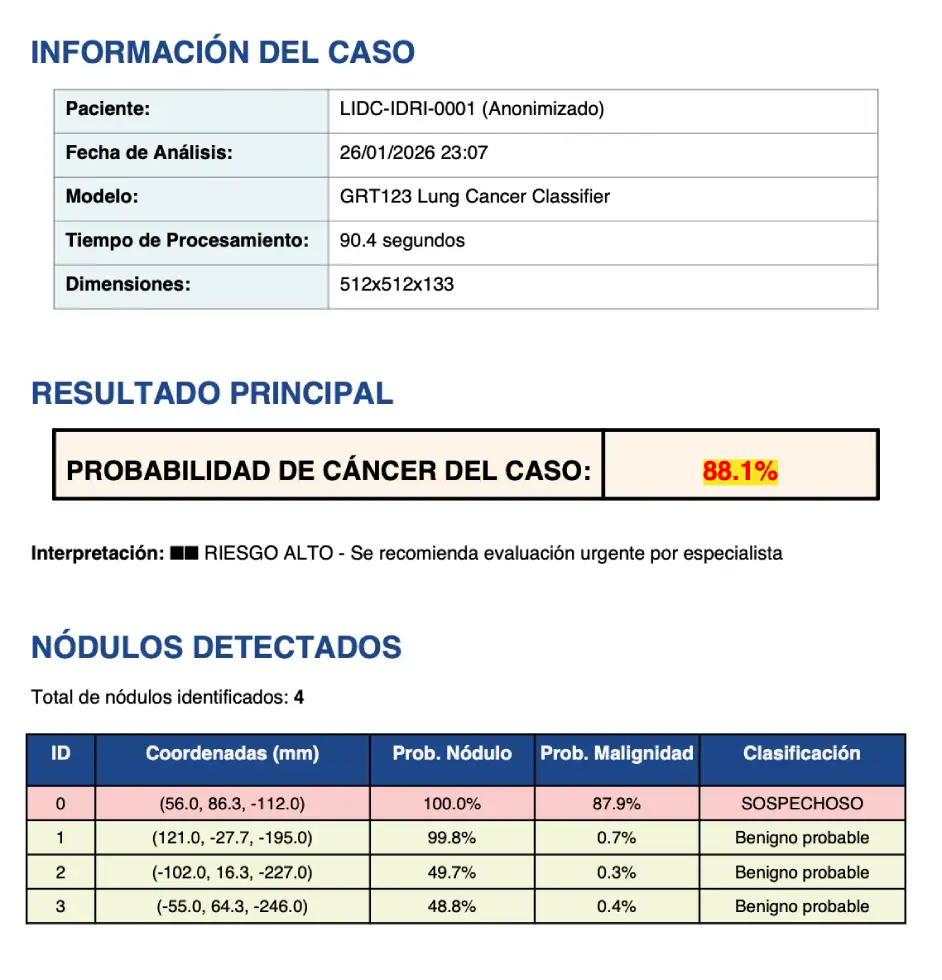 Reporte radiológico con IA